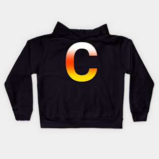 Fire Letter C Kids Hoodie